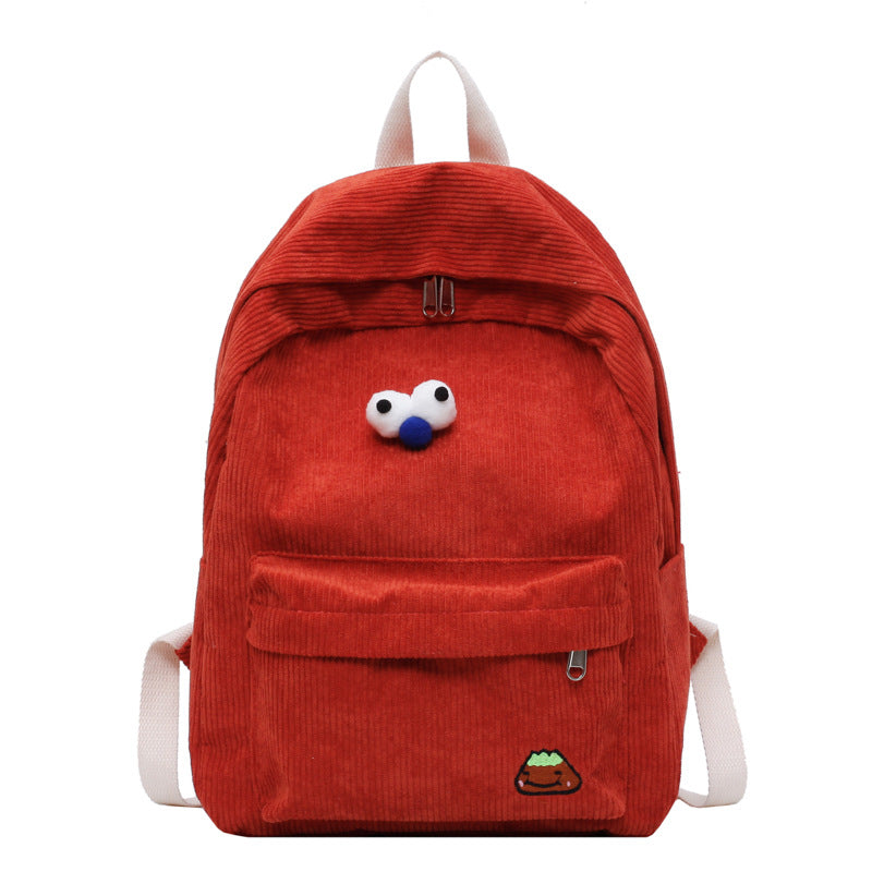 Corduroy Backpack for High School Students