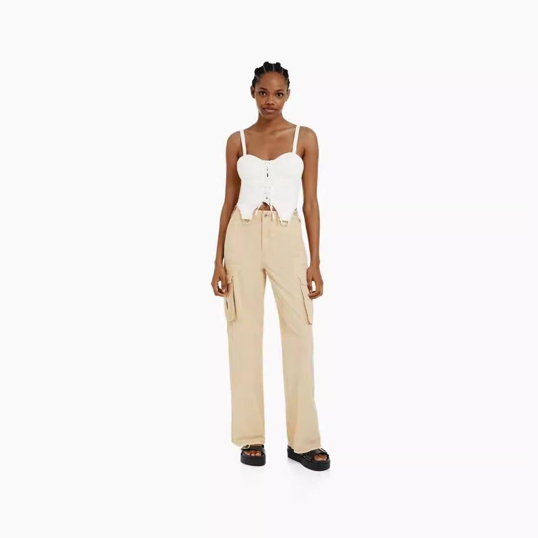 2026 Summer High-Waist Casual Cargo Pants for Women