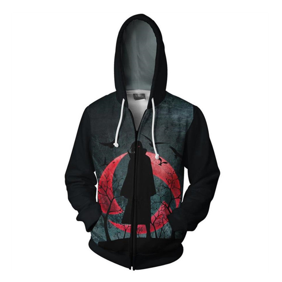 Hooded Long Sleeve Naruto Zip-Up Sweatshirt