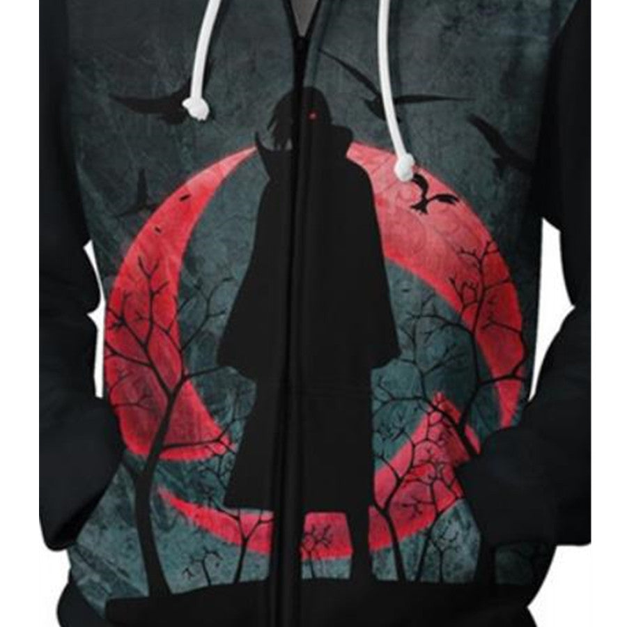 Hooded Long Sleeve Naruto Zip-Up Sweatshirt