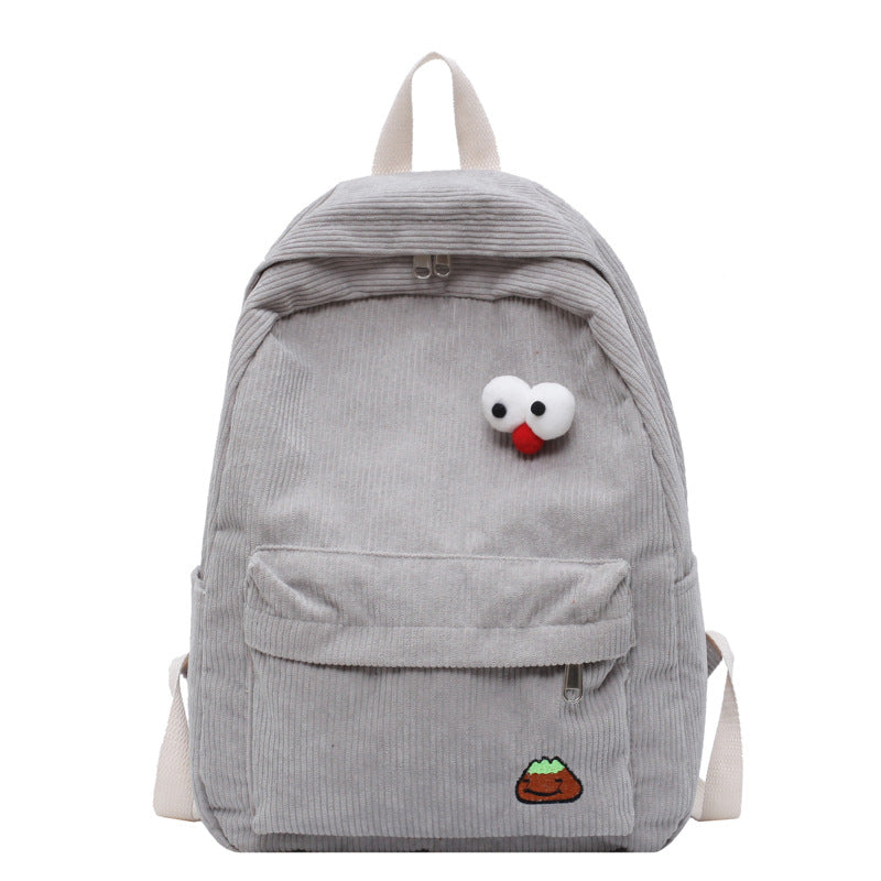 Corduroy Backpack for High School Students