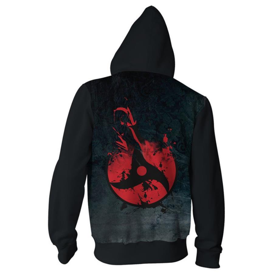 Hooded Long Sleeve Naruto Zip-Up Sweatshirt