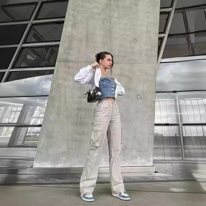 2026 Summer High-Waist Casual Cargo Pants for Women