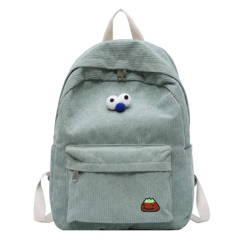 Corduroy Backpack for High School Students
