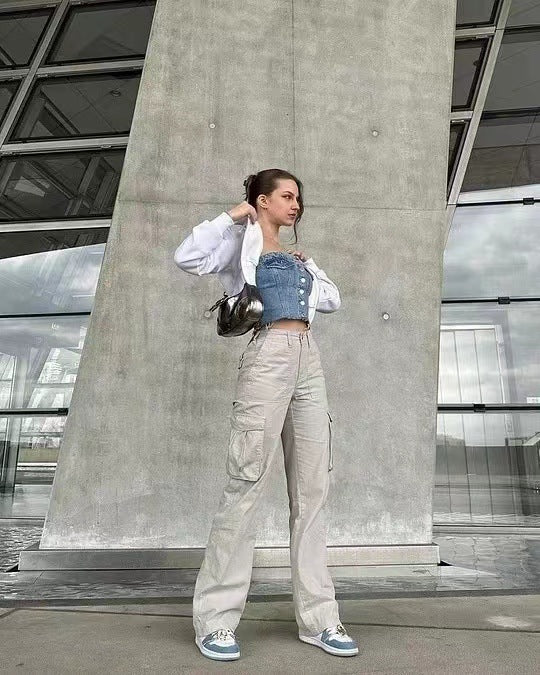 2026 Summer High-Waist Casual Cargo Pants for Women