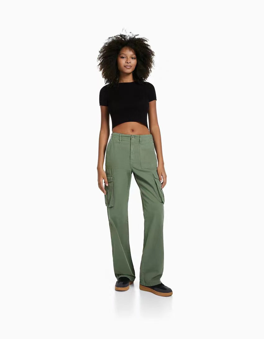2026 Summer High-Waist Casual Cargo Pants for Women