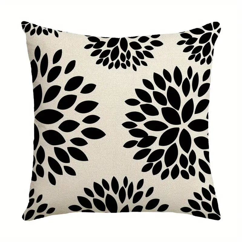 Geometric Letter Printed Throw Pillow Case 17.7"x17.7"